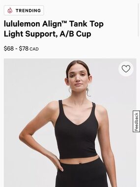 Black Lululemon Align Tank